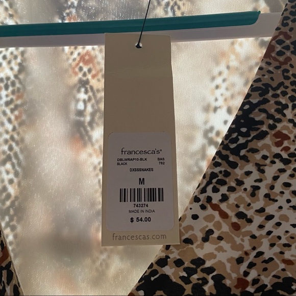 Francesca’s Collections | Snakeskin Wrap Dress (M) - Picture 3 of 5